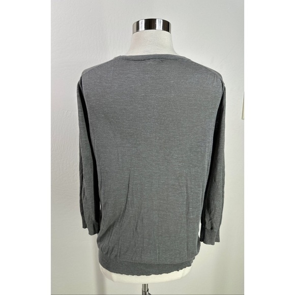 Ann Taylor Silk Blend V-Neck Button Down Cardigan - Picture 3 of 11